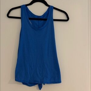 Blue Lululemon workout tank top